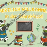 Willkommensplakate für die Zebraklasse (Arbeitsblatt 05)