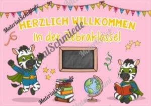 Willkommensplakate für die Zebraklasse (Arbeitsblatt 06)