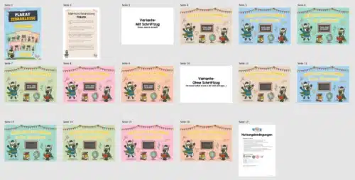 Willkommensplakate für die Zebraklasse (Überblick)