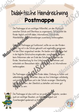 Postmappe für die Zebraklasse (Arbeitsblatt 01)