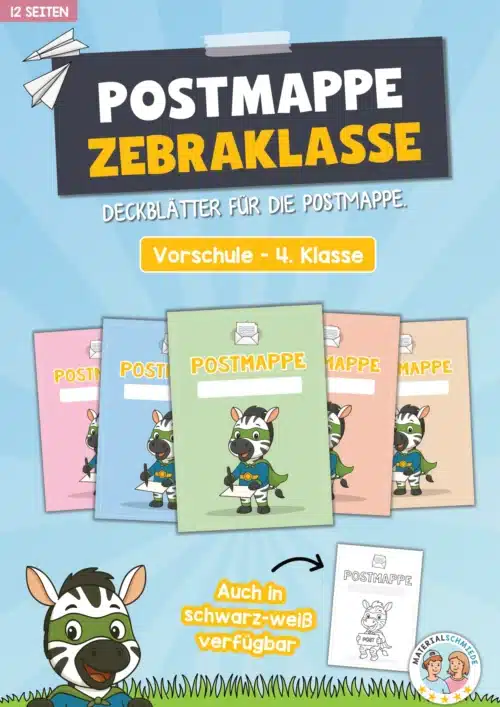 Postmappe für die Zebraklasse