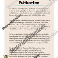 Pultkarten für die Zebraklasse (Arbeitsblatt 01)