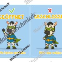 Pultkarten für die Zebraklasse (Arbeitsblatt 02)