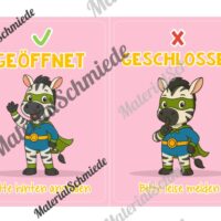 Pultkarten für die Zebraklasse (Arbeitsblatt 03)