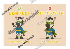 Pultkarten für die Zebraklasse (Arbeitsblatt 05)