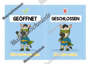 Pultkarten für die Zebraklasse (Arbeitsblatt 06)