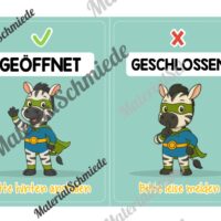 Pultkarten für die Zebraklasse (Arbeitsblatt 08)