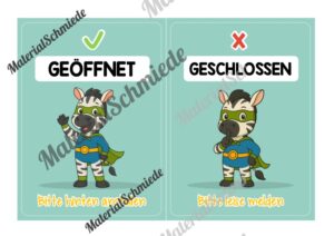 Pultkarten für die Zebraklasse (Arbeitsblatt 08)