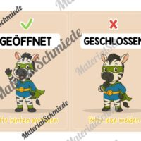 Pultkarten für die Zebraklasse (Arbeitsblatt 09)