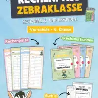 Rechenpass & Rechenurkunde für die Zebraklasse