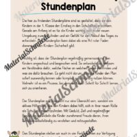 Stundenplan für die Zebraklasse (Arbeitsblatt 01)