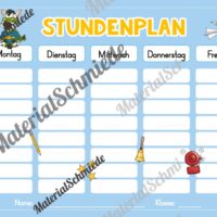 Stundenplan für die Zebraklasse (Arbeitsblatt 02)