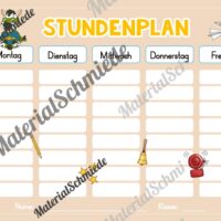 Stundenplan für die Zebraklasse (Arbeitsblatt 05)