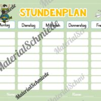 Stundenplan für die Zebraklasse (Arbeitsblatt 08)