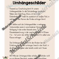 Umhängeschilder zur Einschulung (Zebraklasse) - Arbeitsblatt 01