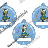 Umhängeschilder zur Einschulung (Zebraklasse) - Arbeitsblatt 03