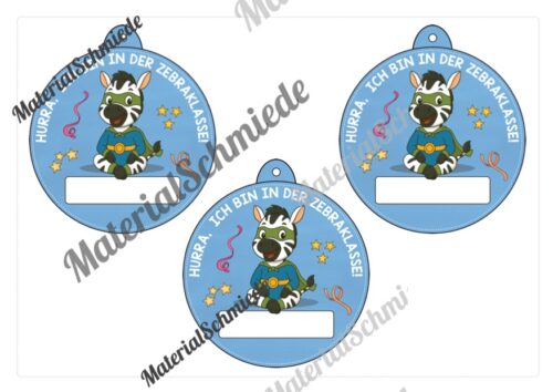 Umhängeschilder zur Einschulung (Zebraklasse) - Arbeitsblatt 08