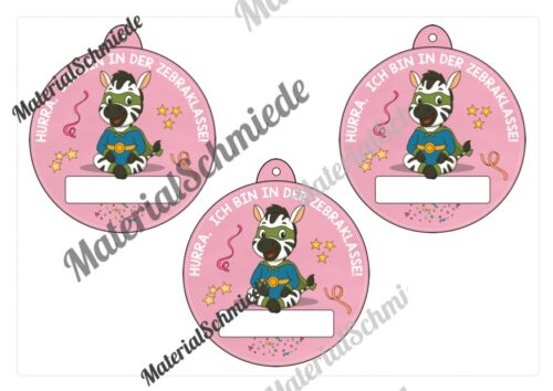 Umhängeschilder zur Einschulung (Zebraklasse) - Arbeitsblatt 09