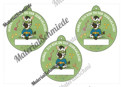 Umhängeschilder zur Einschulung (Zebraklasse) - Arbeitsblatt 10