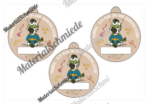 Umhängeschilder zur Einschulung (Zebraklasse) - Arbeitsblatt 11