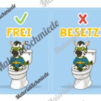 WC-Schilder / Toiletten-Ampel für die Zebraklasse (Arbeitsblatt 02)
