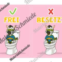 WC-Schilder / Toiletten-Ampel für die Zebraklasse (Arbeitsblatt 04)