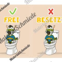WC-Schilder / Toiletten-Ampel für die Zebraklasse (Arbeitsblatt 05)