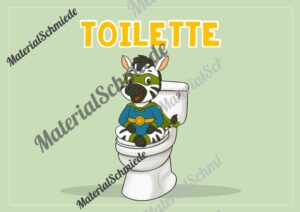WC-Schilder / Toiletten-Ampel für die Zebraklasse (Arbeitsblatt 07)