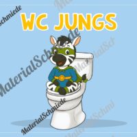 WC-Schilder / Toiletten-Ampel für die Zebraklasse (Arbeitsblatt 08)