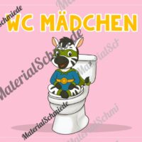 WC-Schilder / Toiletten-Ampel für die Zebraklasse (Arbeitsblatt 09)