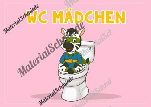 WC-Schilder / Toiletten-Ampel für die Zebraklasse (Arbeitsblatt 09)