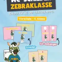WC-Schilder / Toiletten-Ampel für die Zebraklasse