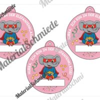 Umhängeschilder zur Einschulung (Elefantenklasse) - Arbeitsblatt 09