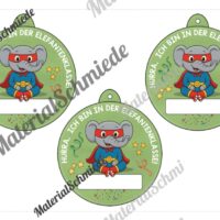 Umhängeschilder zur Einschulung (Elefantenklasse) - Arbeitsblatt 10