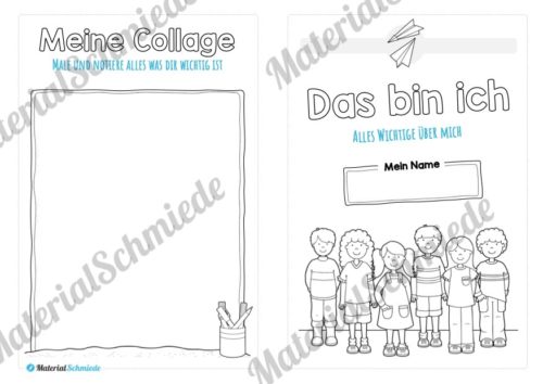 Das bin ich - Büchlein (Deckblatt & Collage)