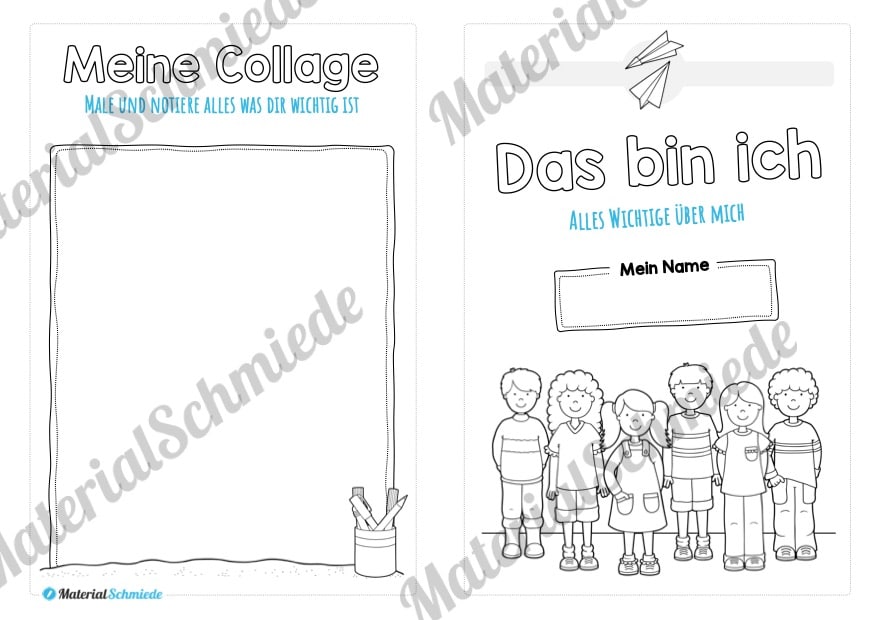 Das bin ich – Büchlein (Deckblatt & Collage)