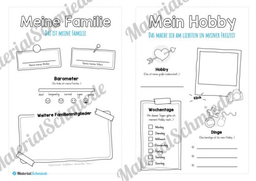 Das bin ich - Büchlein (Familie & Hobby)