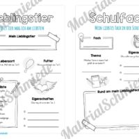 Das bin ich - Büchlein (Lieblingstier & Schulfach)