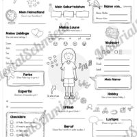 Steckbrief: Das bin ich - für Mädchen (Variante 01)