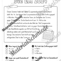Lesen & Verstehen (Ankreuzen): Fußball EM 2024 - Vorschau 01