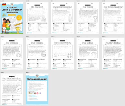 Lesen & Verstehen (Ankreuzen): Fußball EM 2024 - Überblick