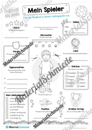 Steckbrief Fußball EM 2024: Mein Lieblingsspieler (Vorschau)