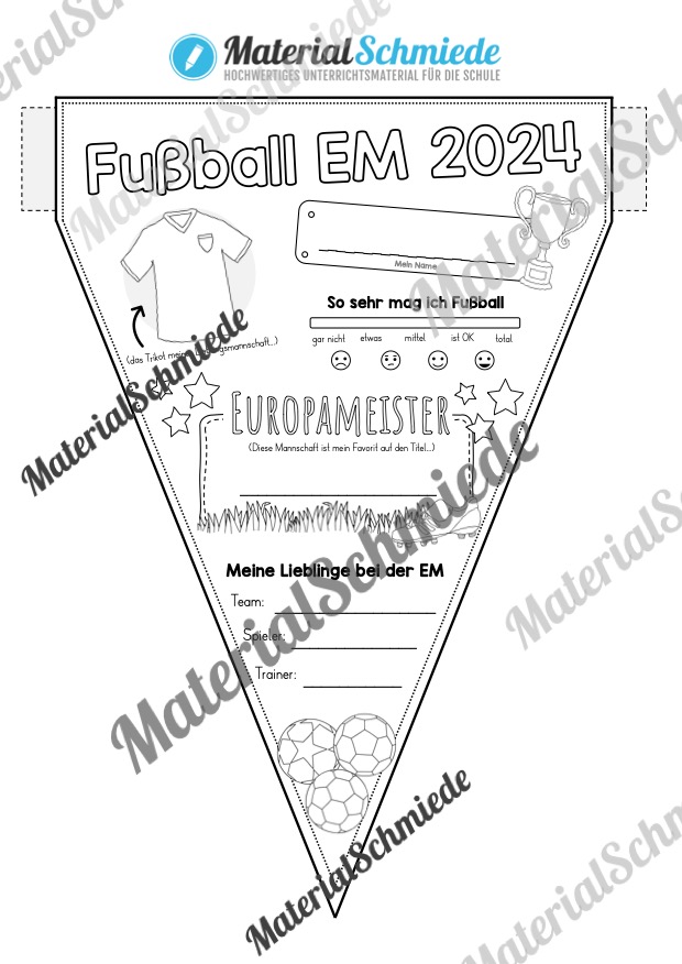 Wimpel zur Fußball EM 2024 (Vorschau)