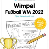 Wimpel zur Fußball WM 2022