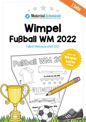 Wimpel zur Fußball WM 2022