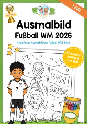 Kostenloses Ausmalbild zur Fußball WM 2026