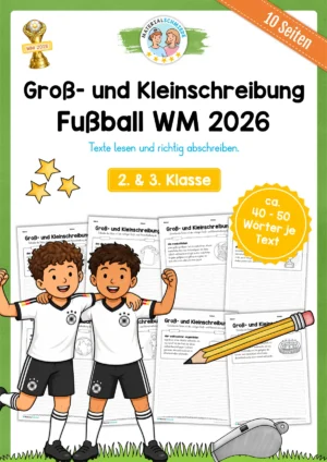 10 Texte zur Groß- und Kleinschreibung zur Fußball-WM 2026 (2. & 3. Klasse)