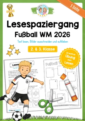 Fußball WM 2026: Lesespaziergang (2. & 3. Klasse)