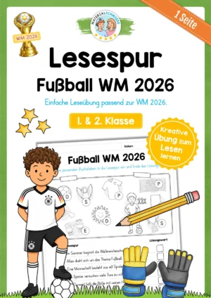 Lesespur zur Fußball WM 2026 für die 1. und 2. Klasse