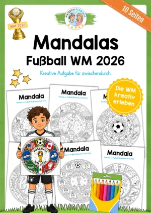 Fußball WM 2026: Mandalas zum Ausmalen